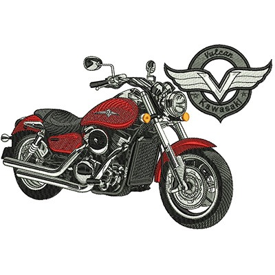 Matriz de matriz Matriz De Bordado Moto Vermelha